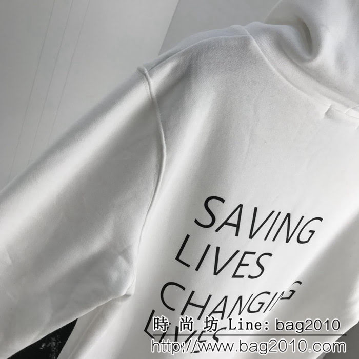 BALENCIAGA巴黎世家 18新款 世界糧食計畫署 秋冬帽衫白色衛衣 情侶款 ydi1159